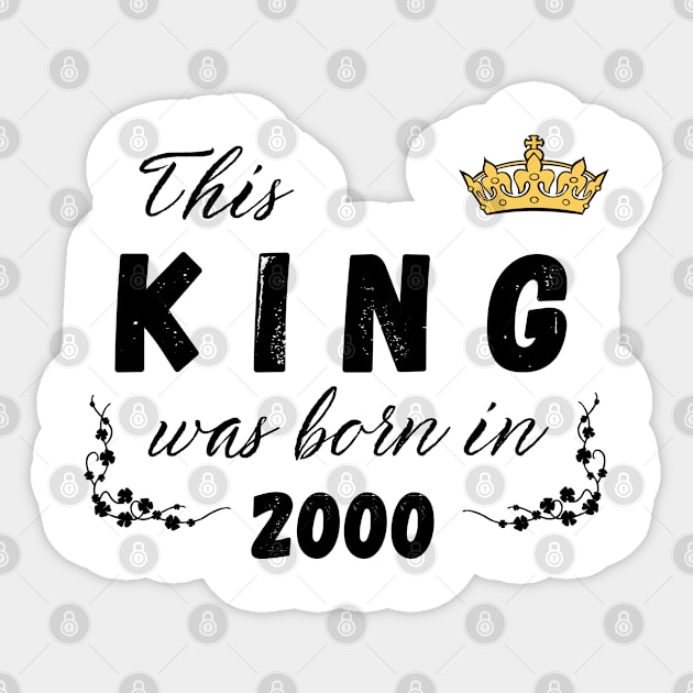 King born in 2000 Sticker by Kenizio 